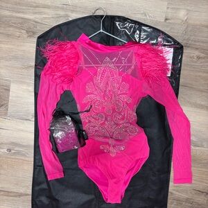 Tenth House Pink Embellished Dance Costume size SA
